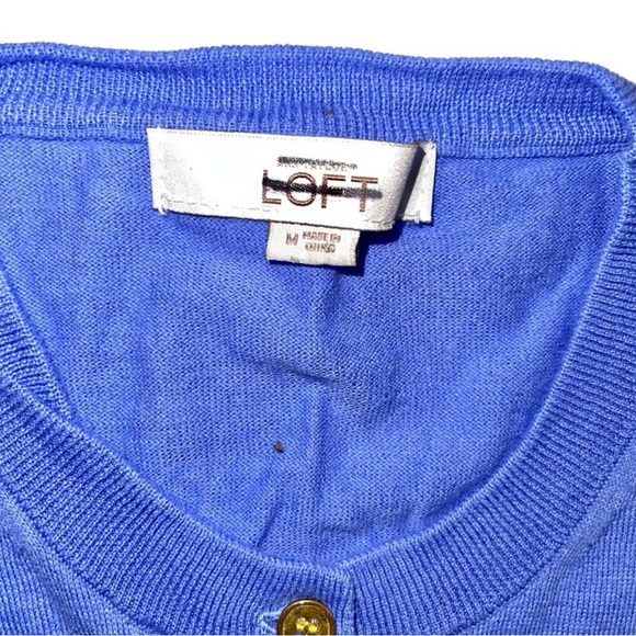 Loft Periwinkle Soft Sweater Sz M - Picture 3 of 3